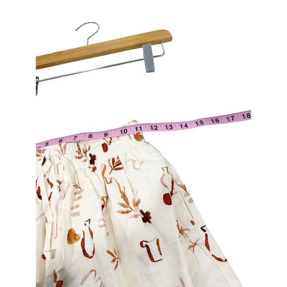 Peppermayo Womens Printed Linen Cotton Blend Drawstring Beach Shorts Womens 0 - Picture 6 of 8